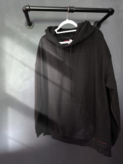 Silent Ident Oversized Hoodie - black | Midweight Drop